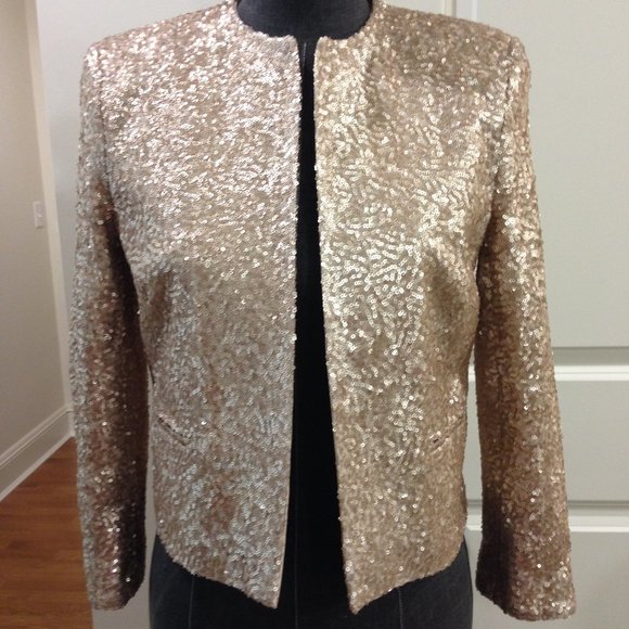 Haute Hippie Sequin Gold Evening Jacket XS